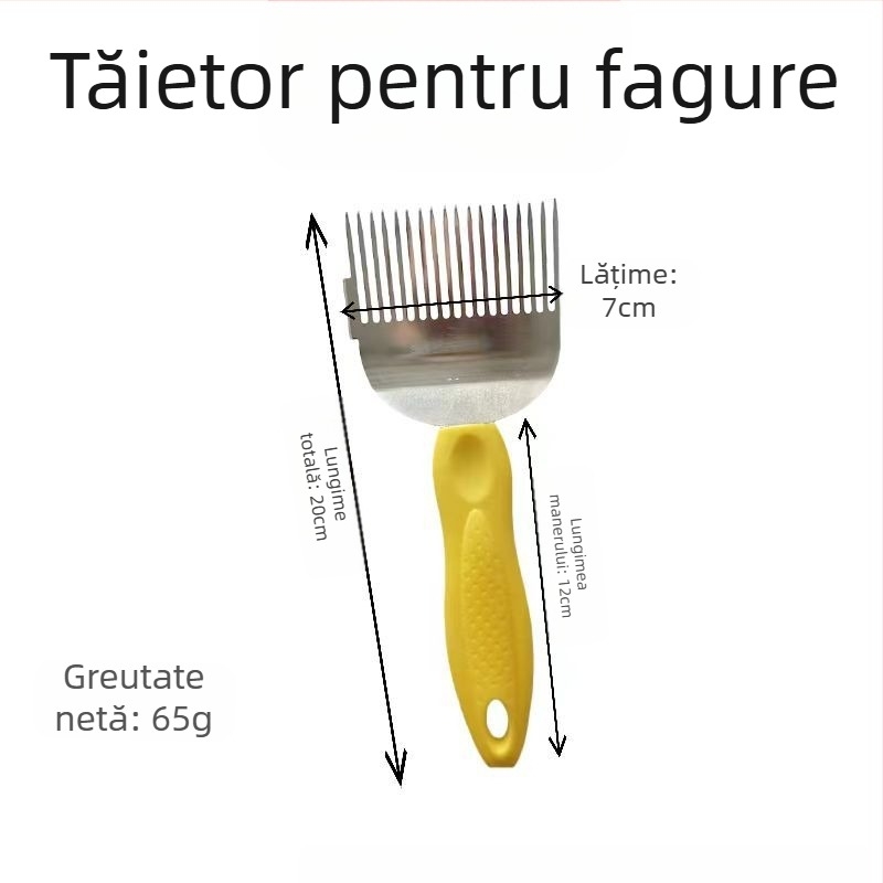 Oțel inoxidabil, furcă de tăiere a mierii cu 18 dinți și cuțit pentru tăierea mierii, unelte pentru apicultură, rezistent la rugină