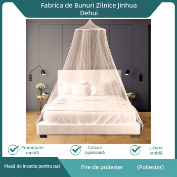 Plasă de țânțari în stil palat, stil modern minimalist, cu o singură ușă, fibre de poliester, cadru din oțel, fără montaj