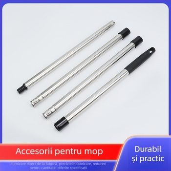 Tija de mop telescopic din metal, cu logo imprimat, personalizabilă, stil modern minimalist