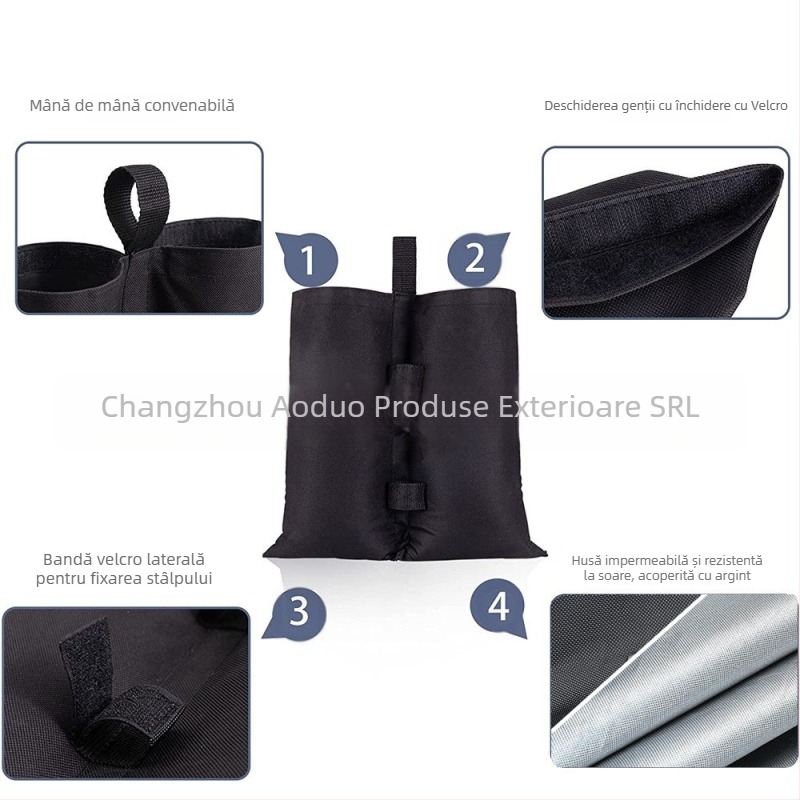Sac de nisip pentru cort exterior, material Oxford, impermeabil și rezistent la vânt, design extensibil, ambalat într-o pungă PE