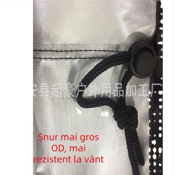 Husă rotundă pentru mobilier de exterior cu bandă reflectorizantă, din Oxford 210D/420D, pentru mese și scaune rotunde