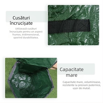 Sac de compost organic cu fermentare probiotică, sigilabil, pentru grădină și deșeuri din frunze