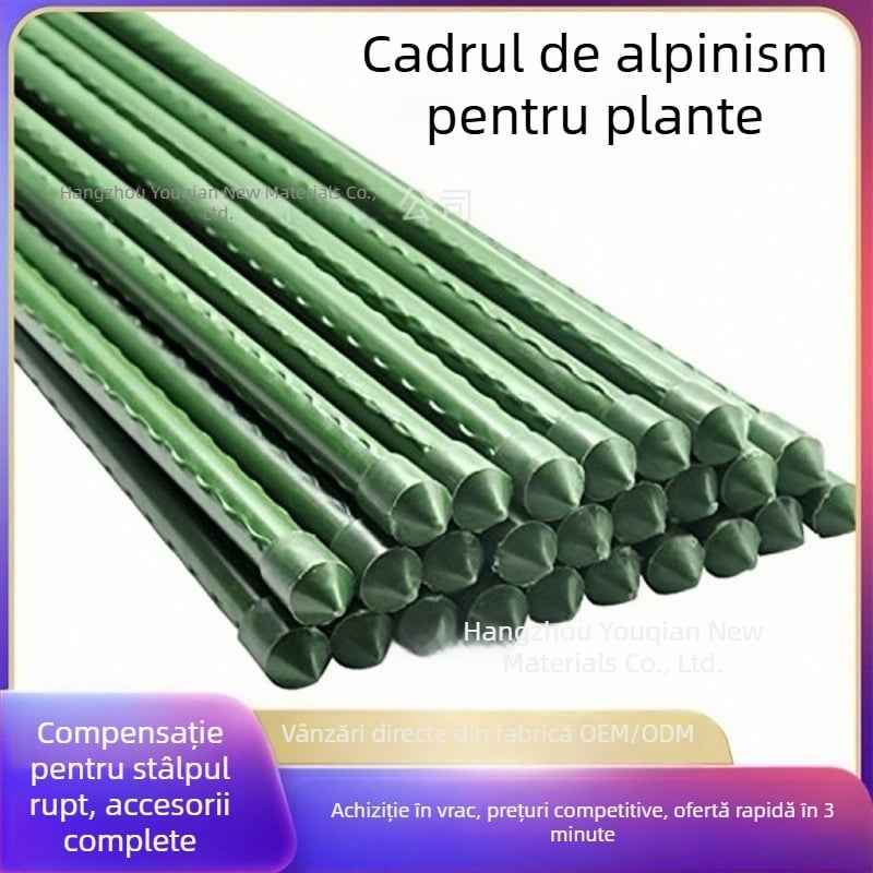 Suport pentru plante din oțel cu acoperire din plastic, verde, pentru plante cățărătoare: fasole, legume, struguri și castraveți