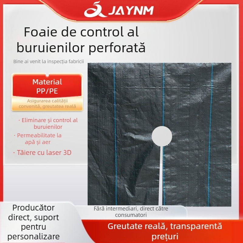 Țesătură perforată pentru controlul buruienilor, pentru plantări dense – material PP, țesătură tip panglică, personalizabil