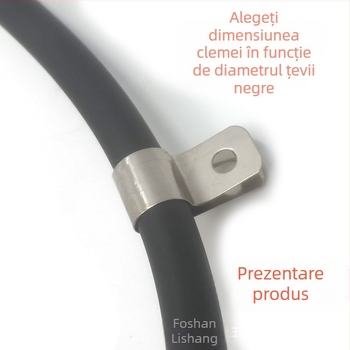 On Force clemă pentru cabluri din oțel inoxidabil 304, tip R, pentru împământare și cabluri rezistente la foc, gestionarea cablurilor, țeavă unică, interval 3–20