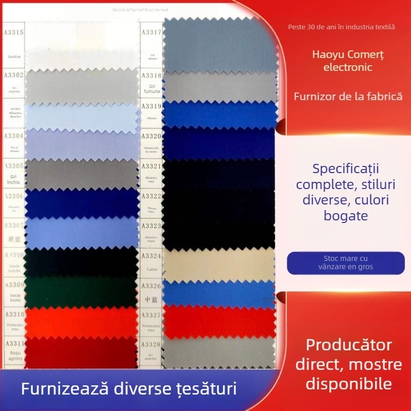 Țesătură din bumbac 100%, țesută, utilizări variate (îmbrăcăminte, textile pentru casă și artizanat); pentru toate anotimpurile; standard GB
