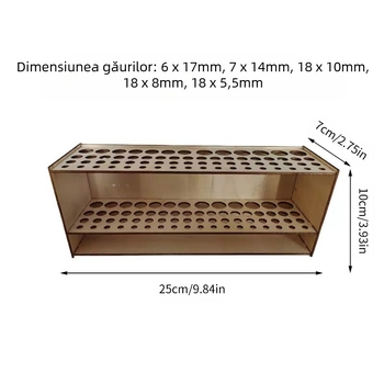 Chuangbang suport pentru pensule din lemn, model 1121, specificații 25, logo imprimat OK