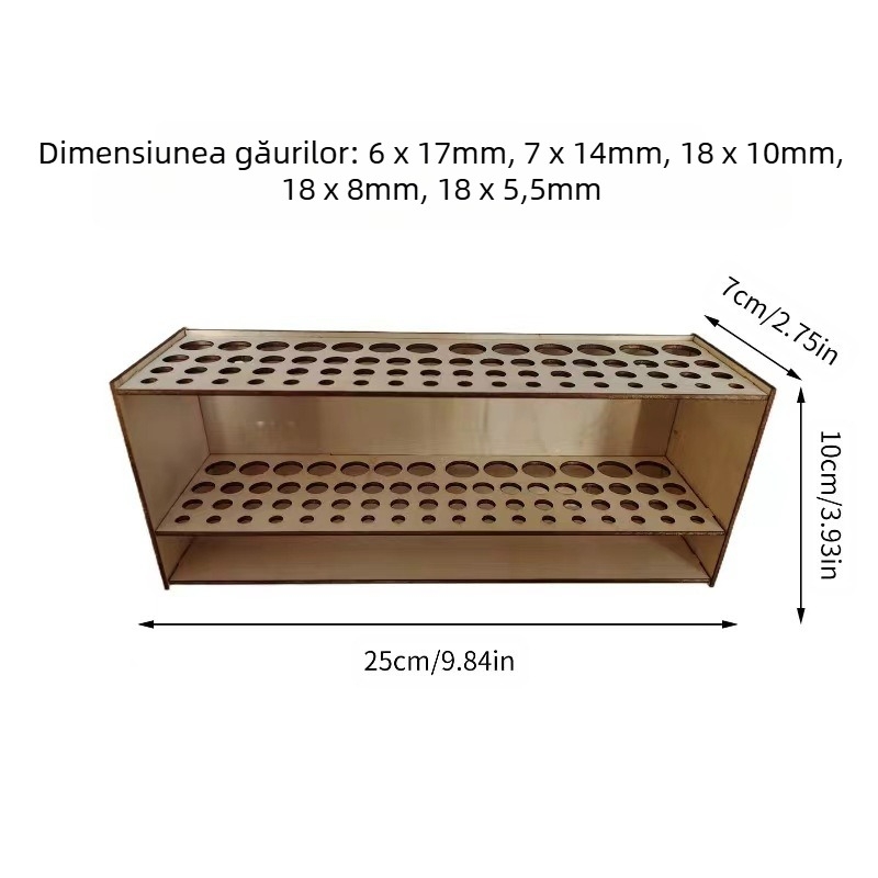 Chuangbang suport pentru pensule din lemn, model 1121, specificații 25, logo imprimat OK