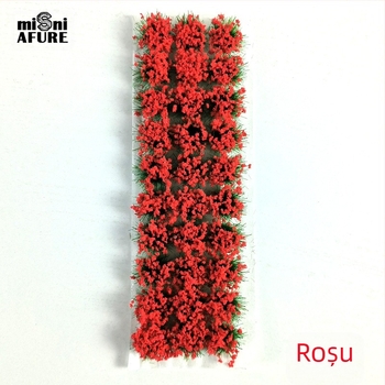 Peisaj miniatural cu grup de flori – rășină, Times miniature model, 1 cutie/30 bucăți, DIY posibil, asamblat