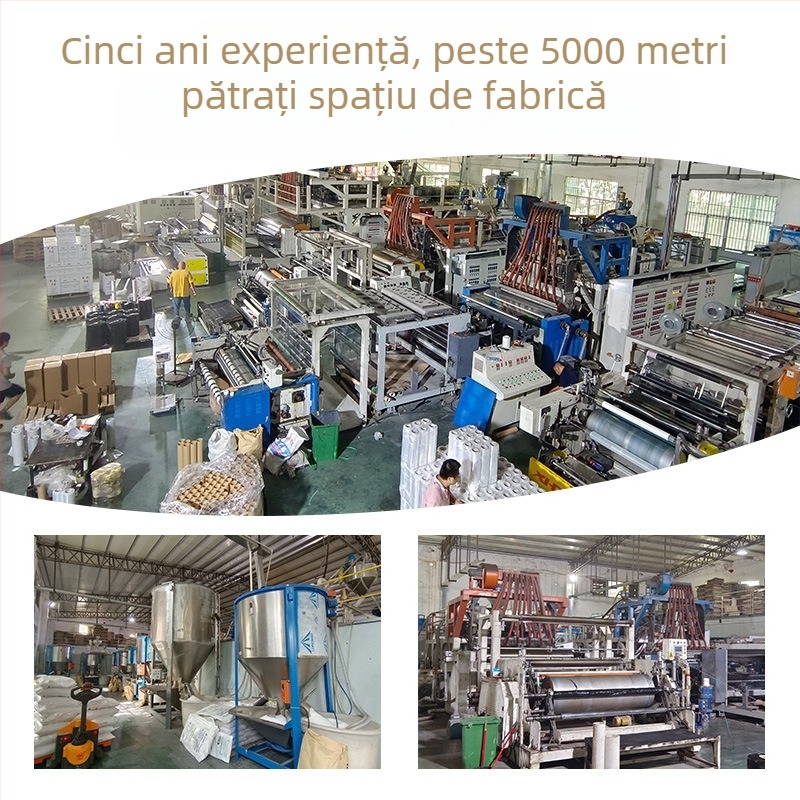 Film întins PE cu nucleu din hârtie – lungime 100 – înveliș protector autoadeziv pentru ambalare industrială – personalizabil