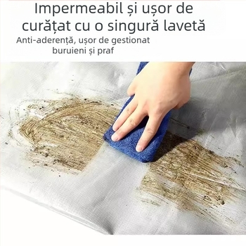 Covor de camping exterior, gros, cu două fețe – material PE, impermeabil, protecție UV