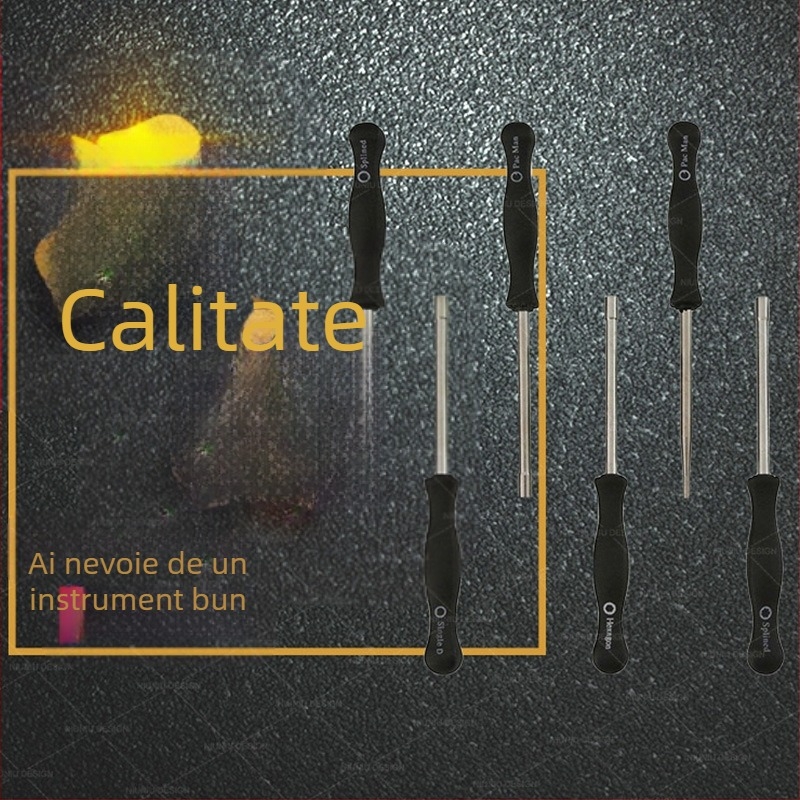 Unealtă de reglaj carburetor pentru fierăstrău cu lanț și mașină de tuns iarba – LISM, izolată, oțel nichel-chrome inoxidabil, 10 tipuri de capete