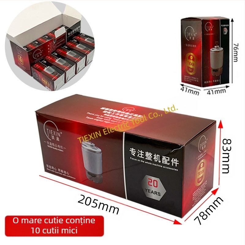 Rotor pentru mașină de tuns iarba 755 pentru motor cu baterie litiu 21V, marca Tiexin, bi-metalic