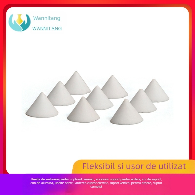 Accesorii pentru cuptorul de ceramică — suporturi, stâlpi, cuie, con din alumina, placă verticală de ardere pentru cuptorul electric; marca Play Mud Hall; neimportat