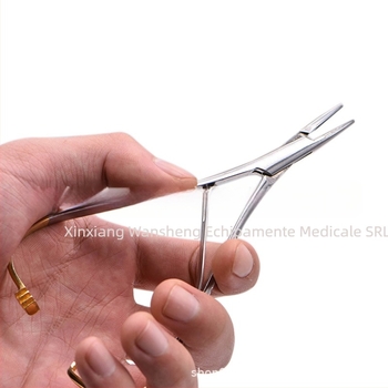 Prindător de ace dentar, tip end, oțel inoxidabil, pentru adulți, set de 100 buc.