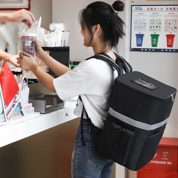 Rucsac izolat pentru livrări, cu compartimente multiple, impermeabil și portabil