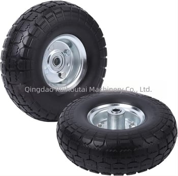 Roată solidă pentru cărucior de depozit – Roată PU spumă, spițe metalice, cameră internă, sarcină maximă 265 kg, presiune maximă 200 psi, lagare personalizabile