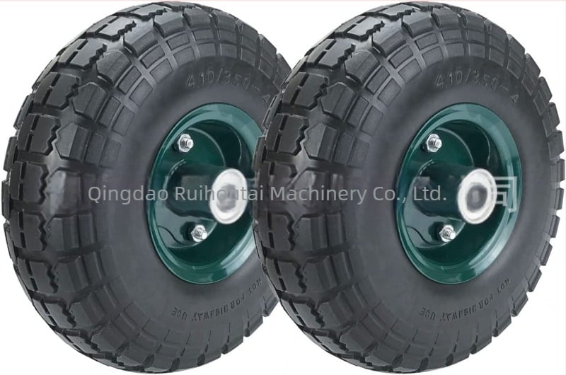 Roată solidă pentru cărucior de depozit – Roată PU spumă, spițe metalice, cameră internă, sarcină maximă 265 kg, presiune maximă 200 psi, lagare personalizabile