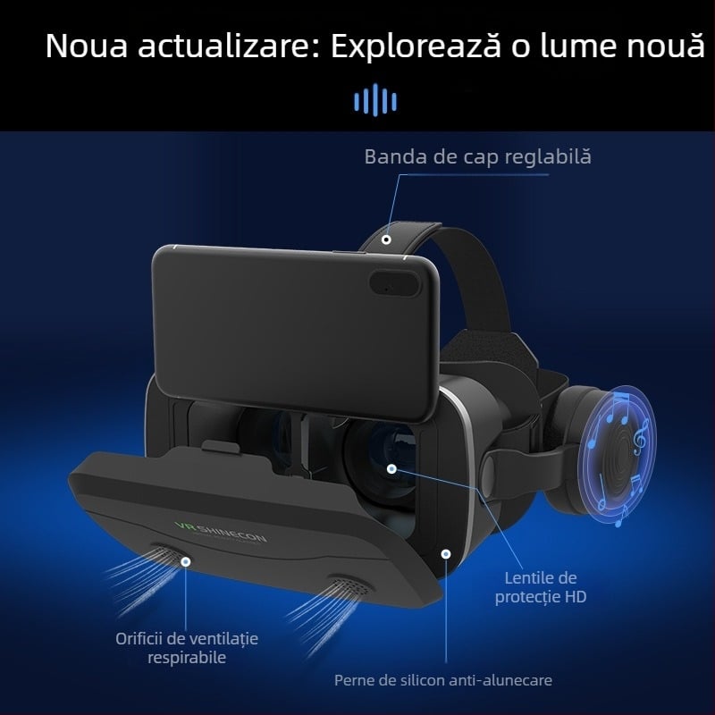 Ochelari VR G15E Magic Mirror — 3D, Protecție ochi HD, Compatibil cu telefonul, Compatibil cu căști