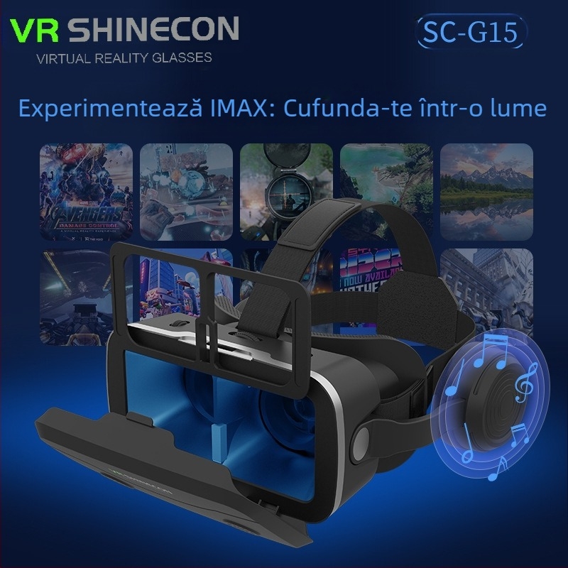 Ochelari VR G15E Magic Mirror — 3D, Protecție ochi HD, Compatibil cu telefonul, Compatibil cu căști