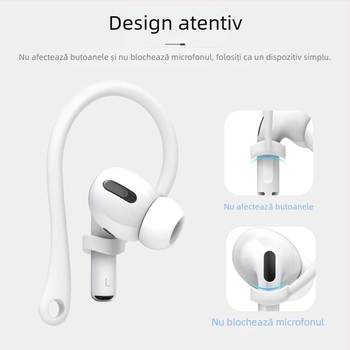 AirPods Pro cârlig din silicon – universal pentru căști Bluetooth Apple, 2a/3a generație, anti-pierdere, stil fashion (Brand: Other; Material: Other; Stil: Fashion)
