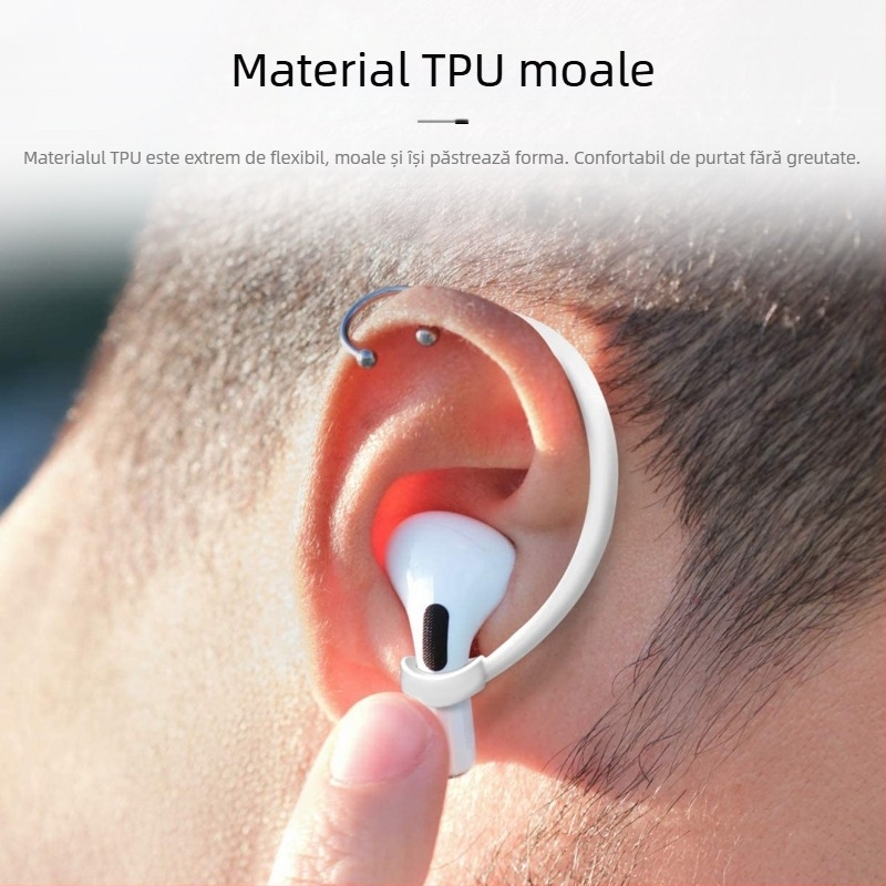 AirPods Pro cârlig din silicon – universal pentru căști Bluetooth Apple, 2a/3a generație, anti-pierdere, stil fashion (Brand: Other; Material: Other; Stil: Fashion)