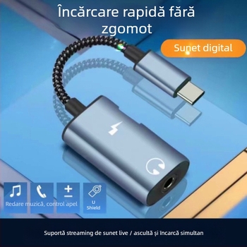 SALAMOER JS-39 cablu adaptor Type-C pentru căști, pentru dispozitive Android cu interfață Type-C, etichetă privată licențiată