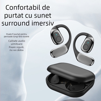 Căști Bluetooth cu conducție osoasă – design deschis, pentru sport, 5.4, IPX5, autonomie peste 8 h, rază 10 m