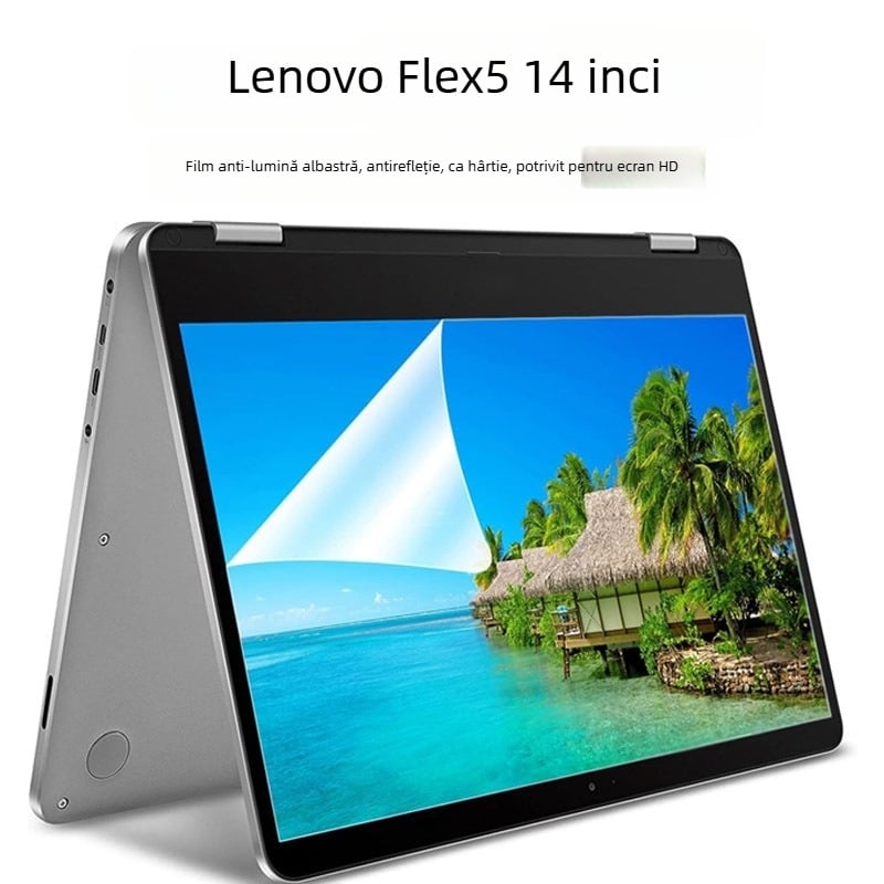 Protecție Ecran Lenovo Flex 5 – Anti-Lumină Albastră, Film Anti-Reflectare, Material PET, Tratament de Suprafață, OEM