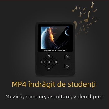 Player MP4 cu sincronizare versuri, carte electronică, suport video AMV, MP3/WMA audio, slot pentru card TF