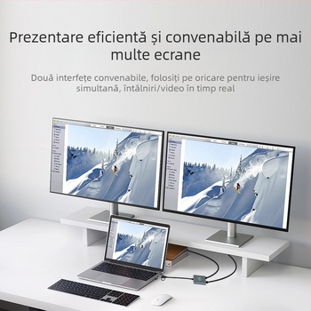 Cardă grafică externă SLMU104 cu afișare pe trei ecrane și interfață USB 3.0