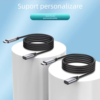 Cablu extindere USB-C (conector masculin la femelă), USB 3.2 Gen3, 10 Gbps, lungime 0.3/0.5/1 m, conductor din cupru