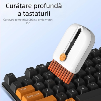 Set de curățare pentru calculator Q6A pentru notebookuri, telefoane mobile și camere digitale — ABS + burete + flanela din fibre