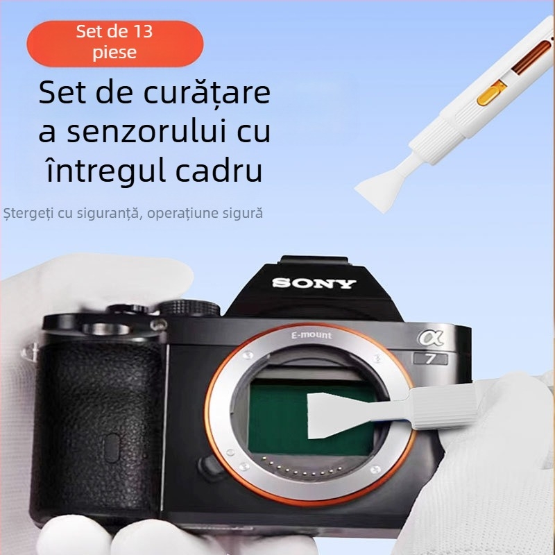 Set de curățare pentru calculator Q6A pentru notebookuri, telefoane mobile și camere digitale — ABS + burete + flanela din fibre