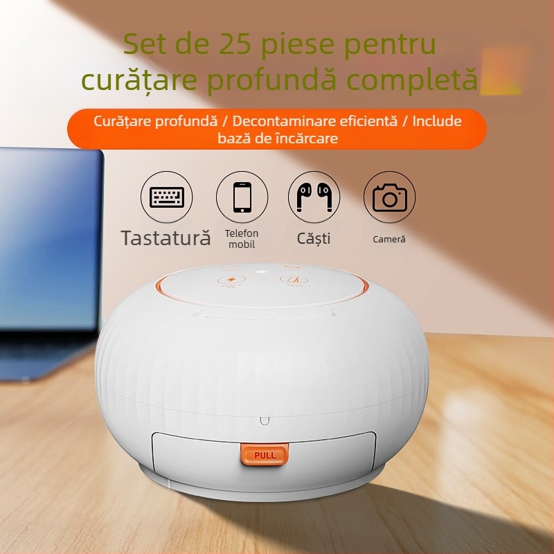 Set de curățare pentru calculator Q6A pentru notebookuri, telefoane mobile și camere digitale — ABS + burete + flanela din fibre