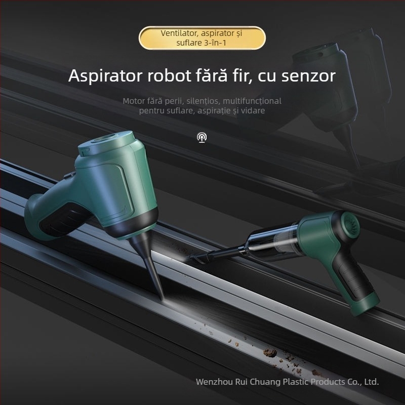 Aspirator fără fir pentru mașină și casă, mâner, 120W, recipient praf, utilizare duală, alimentare USB