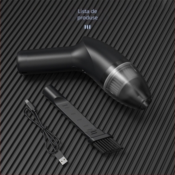 Aspirator portabil fără fir pentru birou și mașină – 64W, aspirație 3100-4000Pa, încărcare USB, baterie încorporată 2000–2500mAh, iluminare