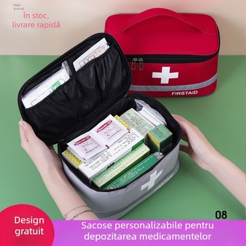 Kit portabil de prevenire a epidemiilor și prim ajutor, din material Oxford, model 02, pachet de 50 de bucăți