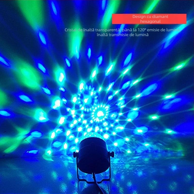 Lumină-bulă USB pentru mașină – control vocal, LED-uri, alimentare USB 5V, IP20, iluminare interior auto