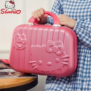 Mini cărțuță de voiaj cu geantă de machiaj compactă, ABS+PC, roți universale, deschidere cu fermoar, impermeabil, ultraușoară, antibacteriană, potrivită pentru ambele sexe