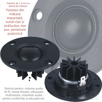 BYEC MK-1 tweeter cu diafragmă din mătase pură pentru îmbunătățirea sunetului în home theater și în sistemele audio pentru mașini