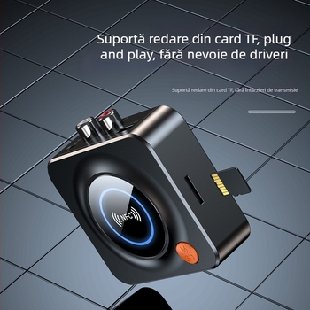 Receptor Bluetooth cu NFC și adaptor audio, Bluetooth 5.1, intrare 3,5 mm, redare MP3 de pe card TF, sunet stereo