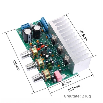 Placă amplificator Hi-Fi cu TDA2050 + TDA2030, 2.1 canale