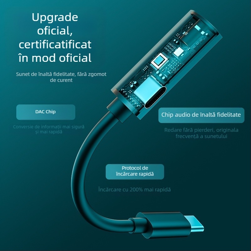 Adaptor pentru căști Samsung S22 Ultra - SALAMOER YX-61, compatibil Type-C, etichetă privată licențiată