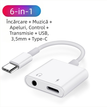 SALAMOER 415 Adaptor USB-C la 3,5 mm pentru audio și încărcare pentru telefoane USB-C