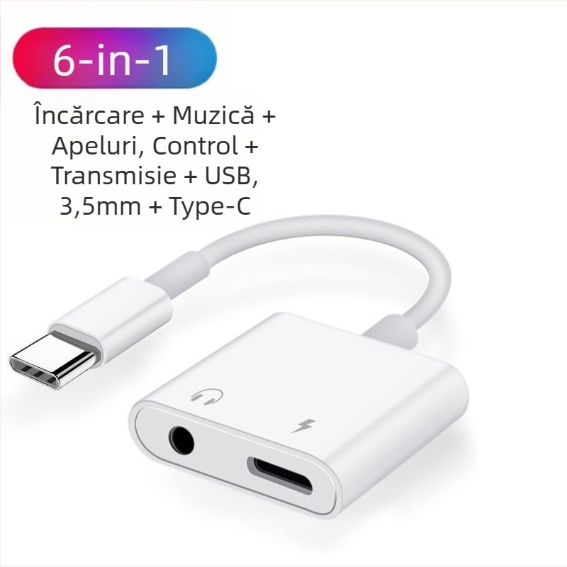 SALAMOER 415 Adaptor USB-C la 3,5 mm pentru audio și încărcare pentru telefoane USB-C