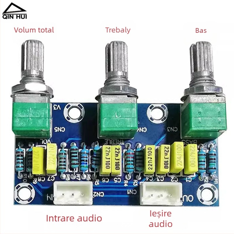 Placă de reglaj pasiv a tonalității înalte/joase – modul frontal pentru amplificator DIY Hi-Fi