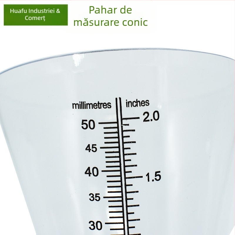 Pluviometru conic de grădină, material PS transparent, montaj plug-in, dimensiuni 100×215 mm, HF 039, Yuyao Zhejiang