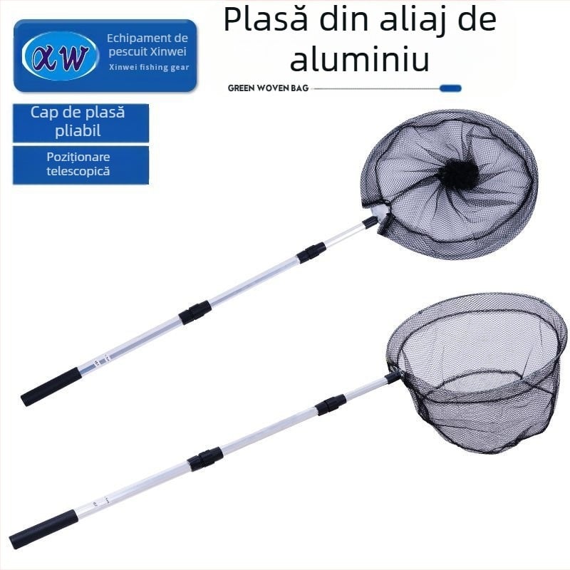 Cap de plasă pliabil din aliaj de aluminiu pentru plasă de pescuit