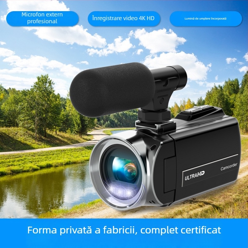 HDV8162 Plus Camera video portabilă 4K cu stabilizare electronică a imaginii, senzor CMOS, zoom optic 18x, 8MP